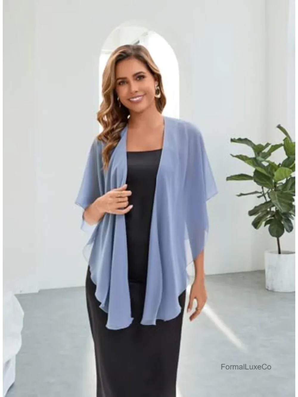 Chiffon Shawl Evening Scarf Wrap for Women Bridal Pashmina